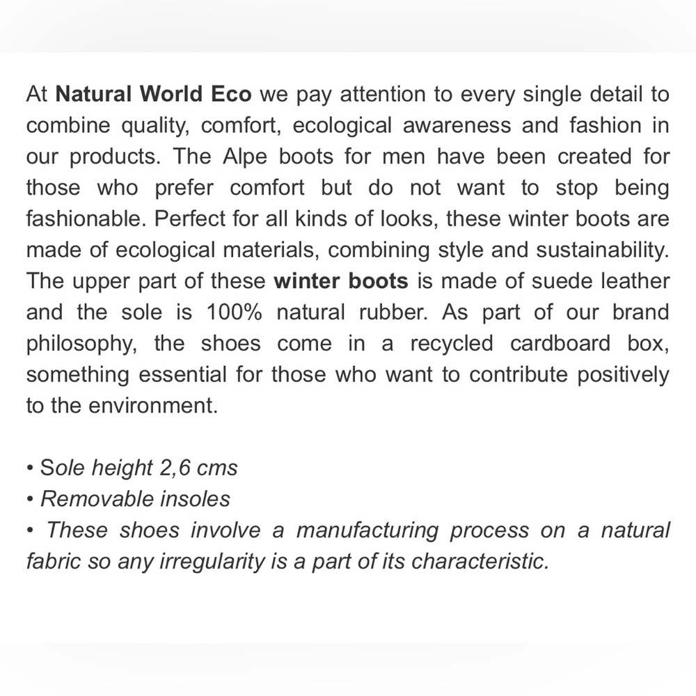 Natural World Eco Friendly Alpe Boots.  Size 46 (12-13 US) Suede, Lightweight - Picture 6 of 16
